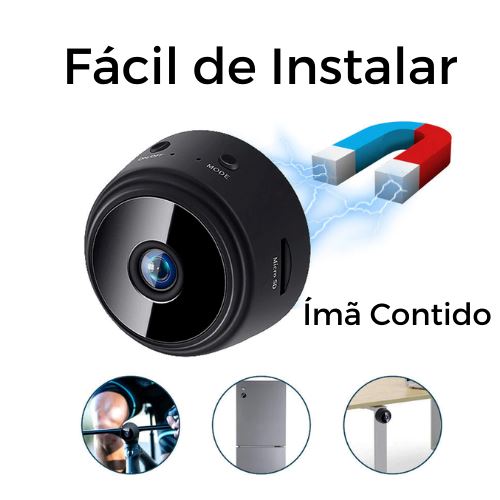 Mini Câmera de Segurança Full HD - WiFi